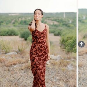 Revelry Floral Brown Maxi Dress